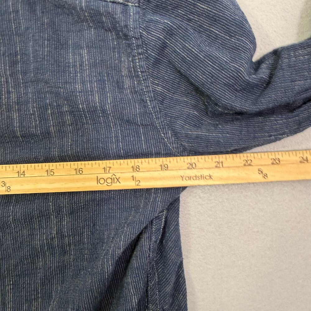 BKE Striped Standard Shirt Men's Extra Large Blue Pearl Snap Button Western - Picture 7 of 9